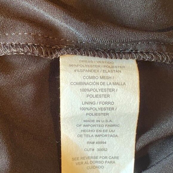 R & M Richards Black Evening Gown With Mesh Rhinestone Top Size 12 NWT - Picture 12 of 14